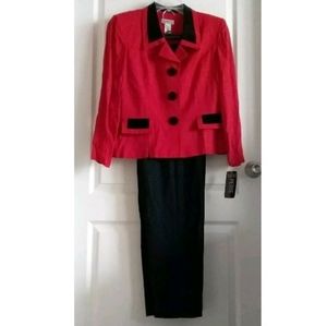 Taurus II - red / black woman's pantsuit